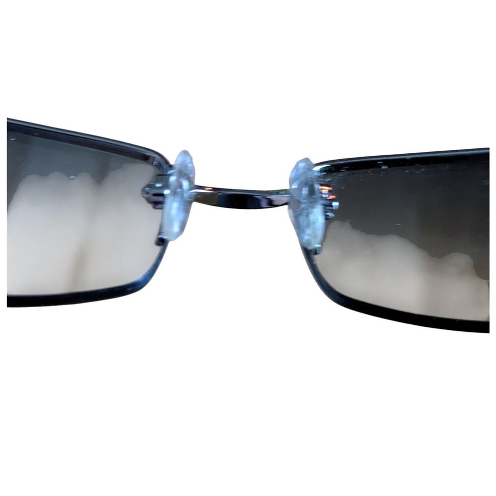 Vintage Chanel Sunglasses Womens Rimless Lens Crystal CC Logo Italy Y2K Eyewear - Picture 8 of 16